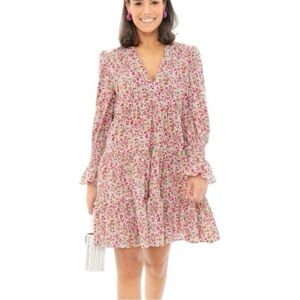 Tuckernuck Multicolor Floral Long Sleeve Dress Large